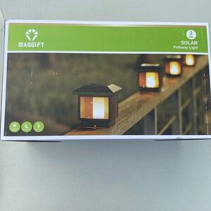 Maggift 2Pk Solar Pathway Lights
